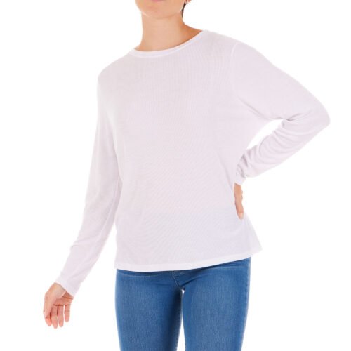 Playera Rib Cuello Redondo Manga Larga Dama 370LH