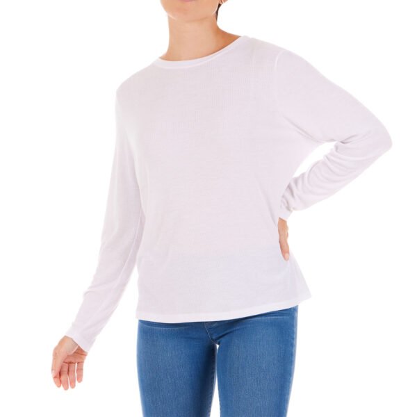 Playera Rib Cuello Redondo Manga Larga Dama 370LH
