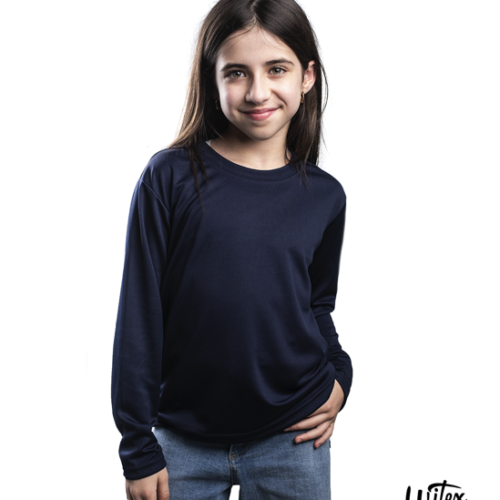 Playera Cuello Redondo Manga Larga Niño/Juvenil J34 Playera Cuello Redondo Manga Larga Niño/Juvenil J34
