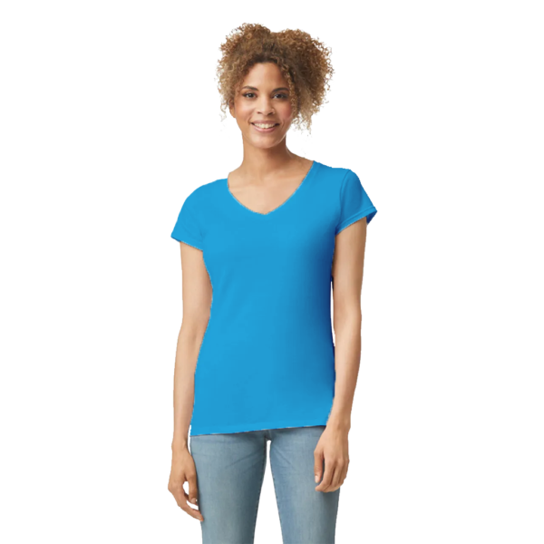 Playera Softstyle Cuello V Dama 64V00L